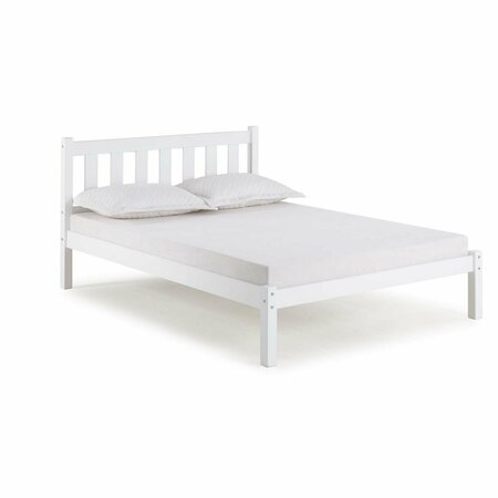 KD CAMA DE BEBE Poppy Full Size Wood Platform Bed White KD3238733